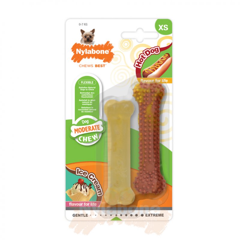 Moderate Small Dog Twin Pack Hot dog/Vanille